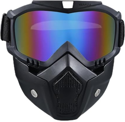 Airsoft,Paintball Full FaceTactical Maske,Abnehmbare Masken Mit Goggles, Für Motorrad Radfahren Skifahren Halloween CS Spiel Cosplay