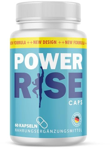 Power Rise Caps - mit L-Arginin, L-Citrullin und Maca - Kraft für den aktiven Mann - 60 Kapseln - 1x
