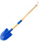 JUYAXIN Pelle de plage en métal pour enfant - 68,6 cm - Design amovible - Avec poignée et poignée en bois - Bleu