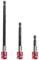 3 Piece Drill Bit Extender Set, Long Impact-Grade Extension Bars for Drill and Driver, Magnetic Hex Shank Adapters for Tight Spaces