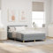 vidaXL Boxspringbett Mit Matratze Hellgrau Polsterbett 140X200 cm Modernes Design Stoff Für Erwachsene Mit Massivholzbeinen Einfache Montage Und Komfortmatratze. Schlafzimmermöbel Rahmen Doppelbasis