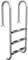 FIVMEN Escalera de piscina de acero inoxidable, 3 peldaños, 132 cm de alto, escalera de piscina con almohadilla antideslizante y pasamanos curvos, escalera de entrada, escalera de piscina empotrable