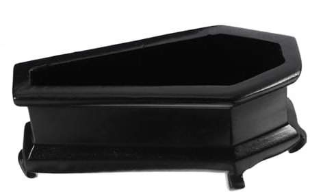 Cabilock Coffin Flower Pot Gothic Style Decorative Planter for Succulents Unique Tabletop Accent for Outside Decor Creative Coffin Shaped Design for Decoration