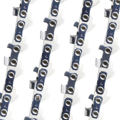 E & S 4 Stück 35,6 cm Sägekette 1/4 Zoll Teilung 0,43 Zoll Stärke 72 Treibglieder Halbmeißel Kettensägeketten für Oregon, Stihl, Husqvarna, Poulan, Craftsman, Greenworks und weitere Kettensägenmarken