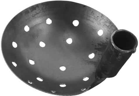 SEWACC Louche à Tamisage en Métal 17 Cm pour Jardin – Pelle de Nettoyage des Fossés Agricoles – Outil Polyvalent pour Tamisage, Épandage D’Engrais et Entretien des Canaux de Drainage