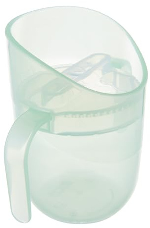 LOVI Doppelpack Trainingsbecher für Kinder Genius 150 ml, Trinken ohne Zurücklehnen, Neutral für Kiefer und Sprache, Transparenter, Für kleine Hände (Pistachio)