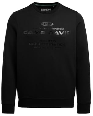 Camp David Herren Sweatshirt aus Interlock mit Folienprint