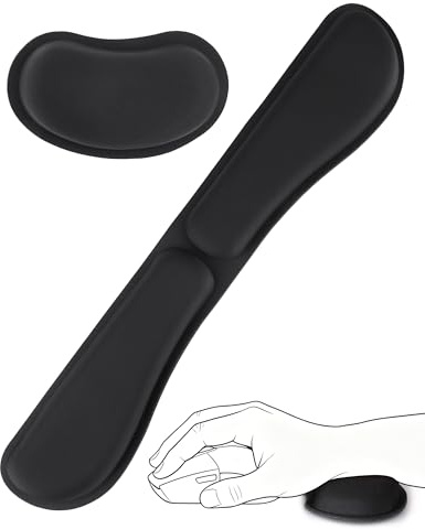 Acual Wrist Rest Keyboard and Mouse Set with Anti-Slip Grip