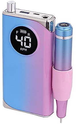Nail Drill Electric Files Portable Rechargeable 40000RPM Professional Manicure Pedicure Set Electronic Machine Acrylic Machine Manicure Pedicure Kit Polisher Buffer