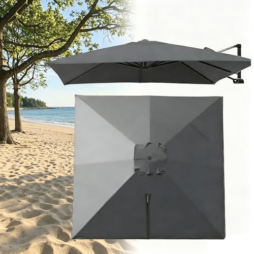 Rectangle/Carré Toile de Rechange de Parasol Jardin 3x3.0m 4x3.0m 2.5x2.5m,8 Baleines Auvent de Rechange Housses pour Parasol de Terrasse Pour Cour, Jardin, Plage,Extérieur(D,3.0x4.0m)