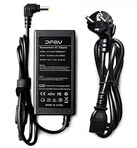 PFMY 19V 3,42A 65W AC Adapter Laptop Netzteil Ladegerät Ladekabel für Acer Aspire E1 E3 E5 E5-771 E13 E15 E17 ES1 V3 V3-571 V3 571G V3-771G V3-731 V3-772G V5 V7 E5-521 592G Notebook Stromkabel