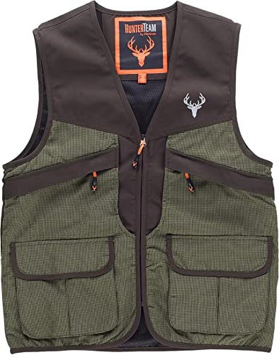 Work Team Chaleco multibolsillos, combinado. HOMBRE Verde Caza/Marron XL