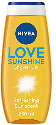 NIVEA Love Sunshine Shower Gel (250 ml), Refreshing and Caring Shower Gel with Aloe Vera, Nourishing Formula with Unique Summer Fragrance, Packaging May Vary