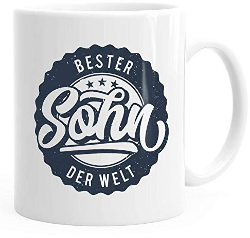 MoonWorks® Kaffee-Tasse Bester Sohn der Welt Geschenk-Tasse weiß unisize