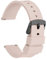 WOCCI 20mm Bracelet de Montre Silicone pour Femme et Homme avec Boucle Noire (Rose Clair)