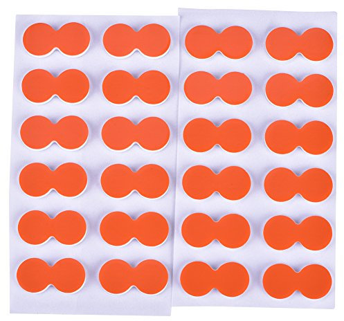 24Pcs Selbstklebende Schaumstoff Fliegenfischen Stick Strike Indikatoren(Orange)