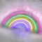 ENUOLI Cute Neon Rainbow Sign LED Light for Dorm Decor - USB/3-AA Battery Powered Wall Lamp for Girls Bedroom, Christmas, Birthday Party, Living Room - Kids Gift