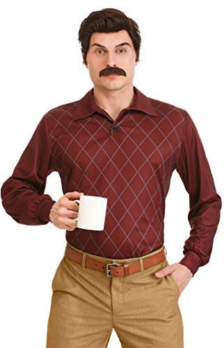 Ron Swanson Fancy Dress Costume Parks and Recreation Medium