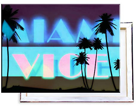Unified Distribution Miami Vice - 80x60 cm Kunstdruck auf Leinwand • erstklassige Druckqualität • Dekoration • Wandbild