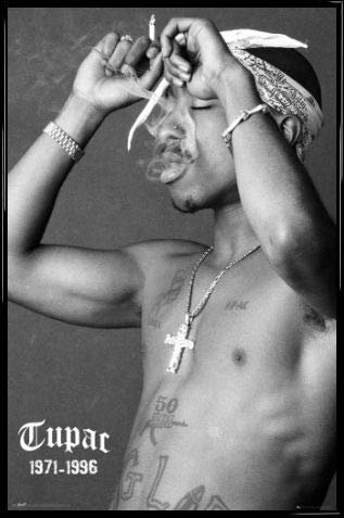1art1 2pac Poster Plakat | Bild und Kunststoff-Rahmen - Gridlock'd, Tupac 1971-1996 (91 x 61cm)