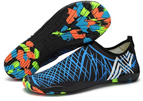 AUXDIQ Schwimmschuhe Badeschuhe Aquaschuhe Surfschuhe Wasserschuhe Strandschuhe Barfuß Schnell Trocknend für Damen Herren