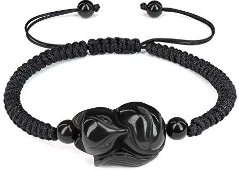COAI Unisex Geschenkideen Verstellbares Geflochtenes Armband mit Fuchs Charm