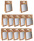 12 Stück Braune Papiertüten，Geschenktüte mit Griff，Geschenktüte mit Fenster, zum Verpacken von Bankett Geschenken, Süßigkeiten, Keksen