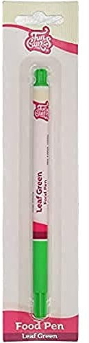 FunCakes Food Pen Verde foglia: Pennarello Alimentare, Punta flessibile per Linee Spesse e Sottili, Penna Commestibile per Biscotti, Torte, Fondente, Ideale per Personalizzare, Certificata Halal