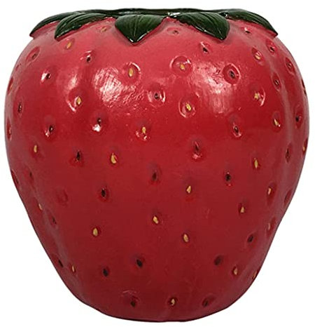 WLICWEI Résine Pot De Fleur Vase Moderne Décoratif Intérieur Extérieur Fraise Planteur Pot De Fleur Statue Planteur pour - Rouge, Grand