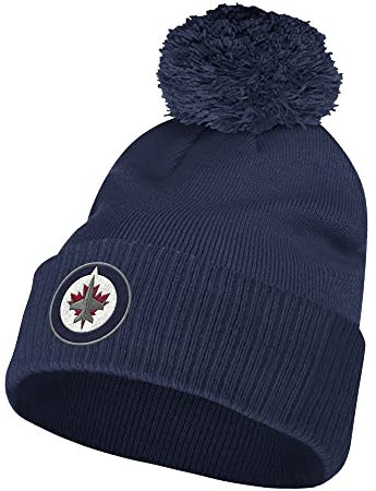 adidas NHL-Bommelmütze mit Bündchen, NHL Teams (Winnipeg Jets, dunkelblau)