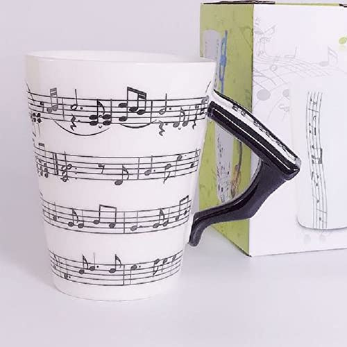 eKsdf Keramik Tasse mit Motiv Kaffeebecher Kaffeetasse mit Klavier Henkel