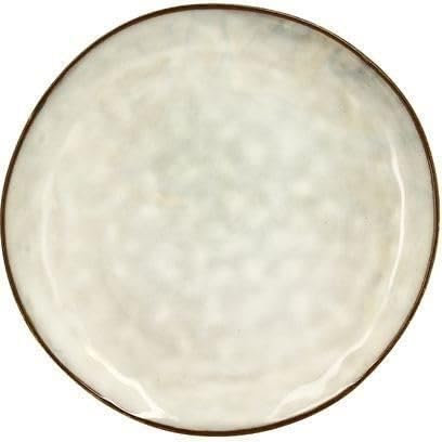 OGO LIVING - Lot de 6 assiettes à dessert 2614755 BORAL 20,5cm en grès - haut de gamme - lavable au lave vaisselle - compatible micro-onde - petite assiette - bleu polaire