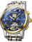 OLEVS Goldene automatische mechanische Herrenuhr Edelstahl-Lünette leuchtende wasserdichte Luxusuhren, Blaues Zifferblatt, Mechanisch, selbstaufziehend