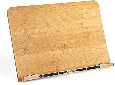 KDOQ Buchständer zum Lesen Buchständer Verstellbarer Faltbarer Buchhalter Tablett Hält Kochbücher Rezept Lehrbücher Tablets Laptops Smartphone Dokumente Kochbuchhalter in 3 Größen (Size