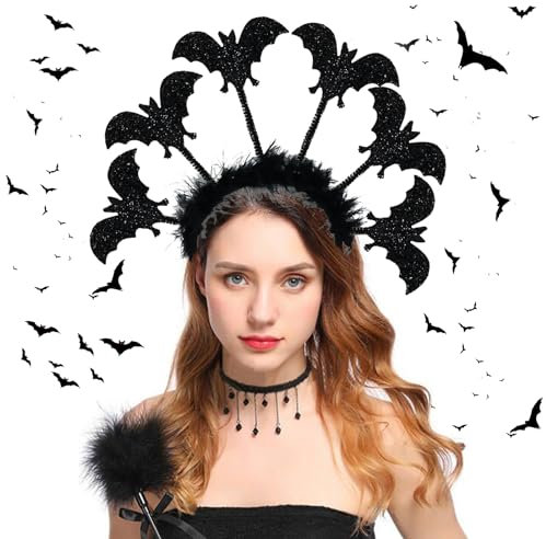 Halloween Haarreif, Fledermaus Haarreif, Halloween Spinnen Stirnband, Vampir Spinne Fledermaus Haarreifen, Fledermaus Ohren Haarreif, Halloween Fasching Karneval Party Haarreifen Kinder Erwachsene