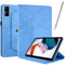 Netany Rotating Custodia per Xiaomi Redmi Pad 10.6 Pollice 2022, con penna PU Pelle Flip Cover, con portapenne Supporto Rotazione 360 Protettiva Cover [Auto Sveglia/Sonno] - Blu