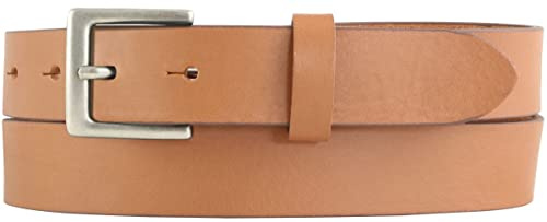 BELTINGER Damen-Gürtel aus Vollrindleder 3 cm | Leder-Gürtel für Damen 30mm | Chino-Gürtel mit Gürtelschließe in Altsilber