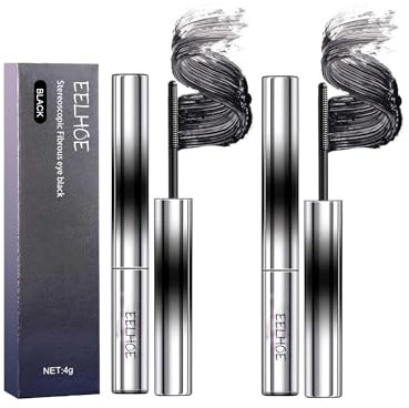 2 Pcs Judy Doll Mascara, Judydoll Mascara, Bristleless Mascara, 3D Curling Eyelash Iron Mascara, Washable Extra Slim Metal Mascara, No Flaking, No Clumping
