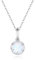 FANCIME Solide 14 Karat 585 Gold Kette mit Erstellter Opal Anhänger, Oktober Geburtsstein Halsketten Feine Geschenk Schmuck für Damen, Verstellbares Kette: 40 + 5 cm