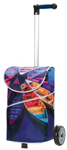 ANDERSEN Einkaufstrolley - Shopper Mix A17 | mit ergonischem 3-Wege-Griff, höhenverstellbar, aus Alu, bis 40 kg - Tasche Limited Edition, Seitenfach, Innenfach, 46 L