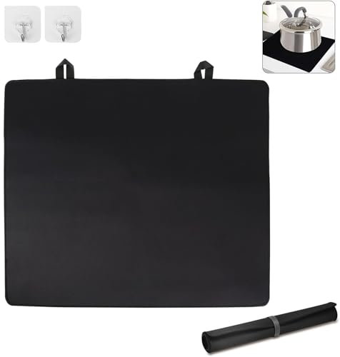 Induction Hob Protector Mat, Large 61x53cm Ceramic Electric Hob Covers, Temperature Resistance up to 400°F, Multifunctional Hob Cover, Hob Cover Induction to Protect from Scratches BPA Free