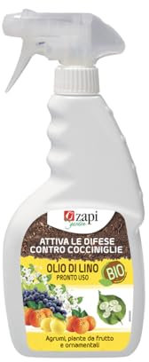Zapi Garden | Olio di Lino Pronto Uso, Cocciniglia Insetticida Attiva le Difese contro Cocciniglia, per Agrumi, Piante da Frutto e Ornamentali, 500ml