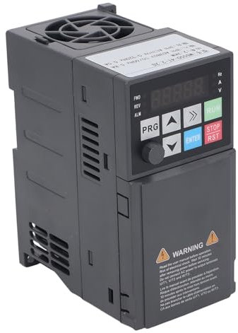 Variateur de Fréquence 2,2 KW, Onduleur Vectoriel de Sortie triphasé AC380 V 0-320 Hz, Technologie Avancée, Convivial, pour Matériau de qualité Industrielle avec Refroidissement