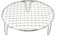 EpheyFIF Grille de barbecue ronde en acier inoxydable avec pieds, grille de cuisson pour friteuse à air, barbecue (20 cm)