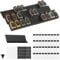 Famhap Gewürz Organizer Schublade 6PCS mit 36 Gewürzgläser Schublade aus Kunststoff, 29,5cm bis 59cm Ausziehbar, Gewürzhalter für Küchen
