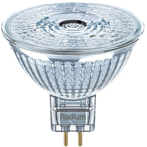 Radium LED NV-Reflektorlampe ESSENCE MR16 50 827/WFL, 12V, GU4, 8W 2700K 621lm 1000cd 36°, schaltbar