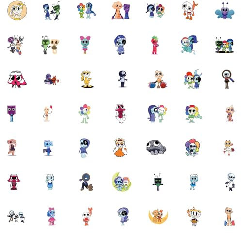 Dandys Waterproof World Stickers,Cartoon Anime Dandy Waterproof Vinyl Decals,Cute and Colorful Self Adhesive Stickers for Laptop Skateboard Car Water Bottle Luggage Motorcycle Girls and Teens (B)