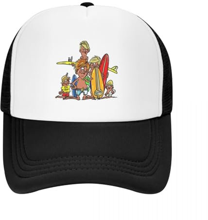 WEIXNCXCJ Baseballmütze Mode Herren und Frauen Baseballmütze Sechziger Jahre Vintage Stil Hut Longboards Surfer Beach Boys Gang Geschenk