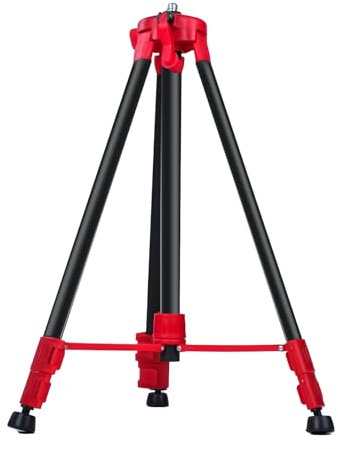 Teleskop Stativ Tripod Professional Baustativ für Laser und Nivelliergeräte passend für Lasernivelliergerät und Kreuzlinienlaser (150cm, Gewinde: 5/8)