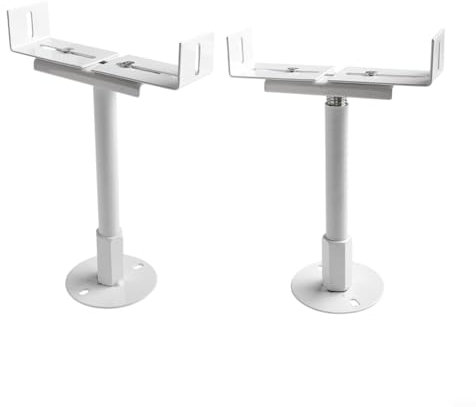 Aluminum Radiator Brackets Set, Floor Standing Adjustable Height White Cast Iron Radiator Feet Radiator Shelf Brackets(Adjustable 21-26 cm)